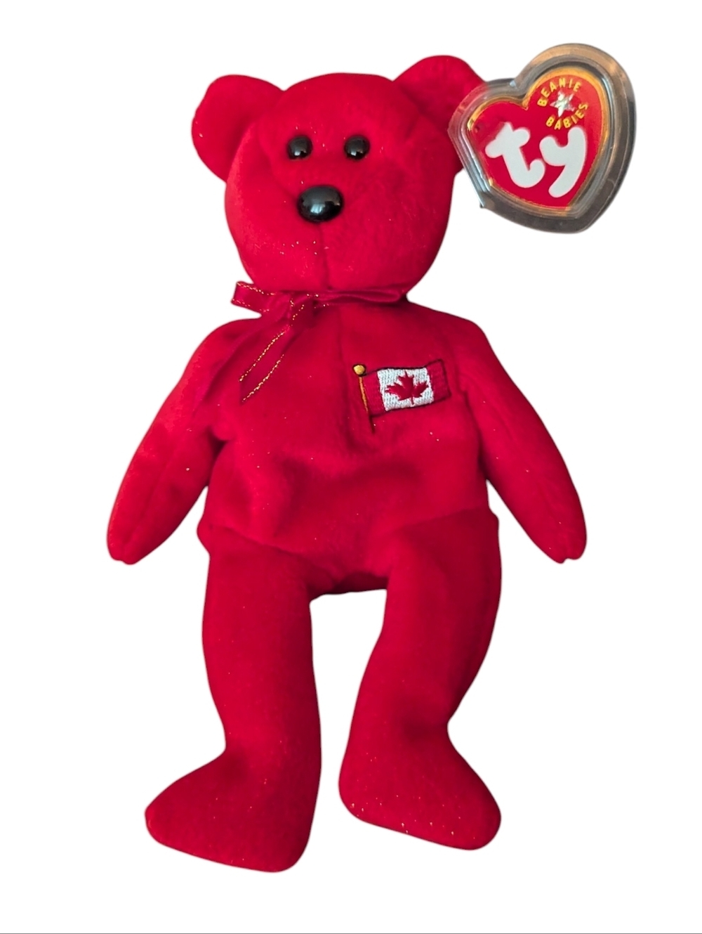 Ty Beanie Baby Pierre the Canada Bear 1999 Canada Exclusive Red Plush NWT